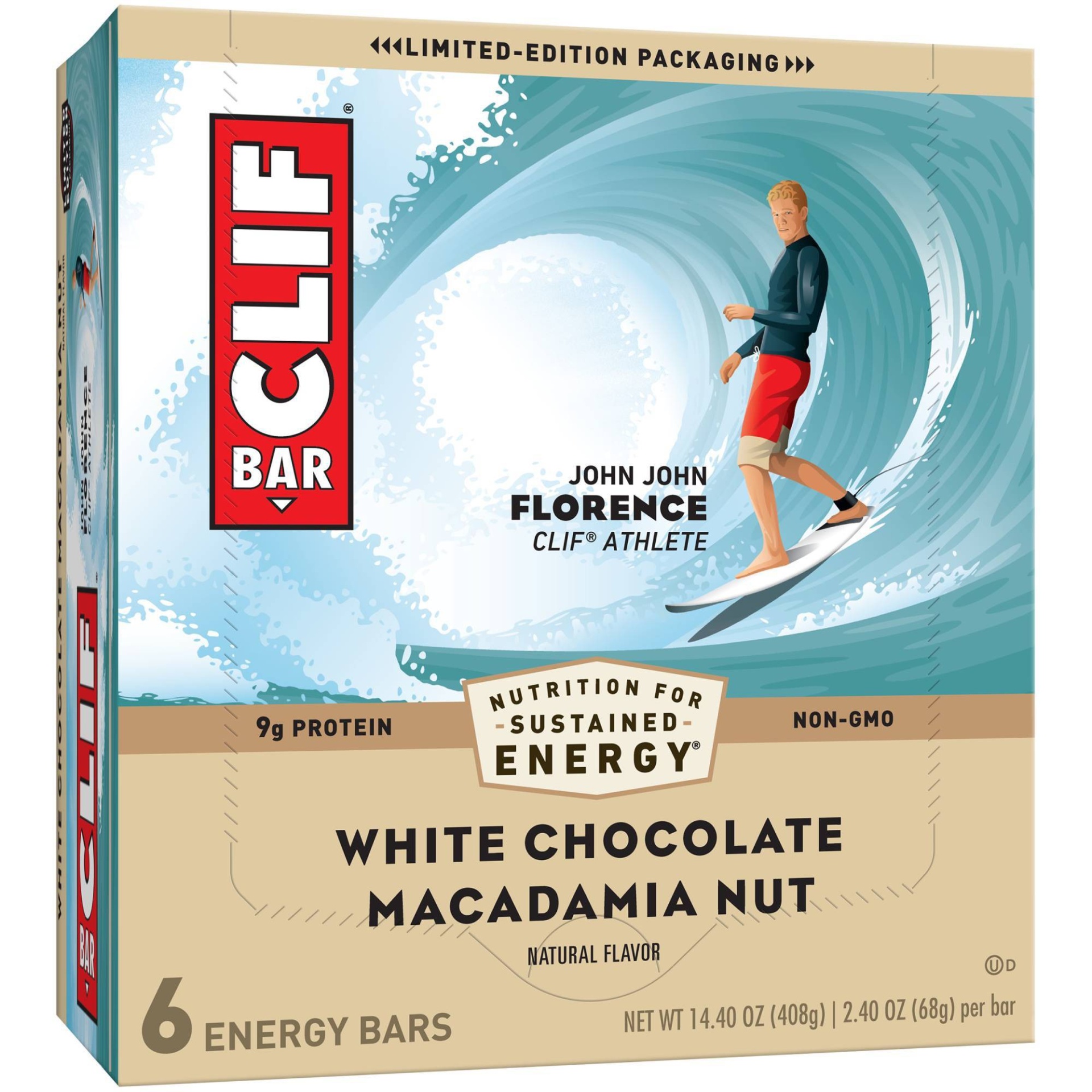 slide 1 of 10, CLIF Bar White Chocolate Macadamia Nut Energy Bar, 6 ct