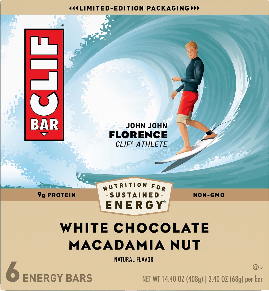 slide 9 of 10, CLIF Bar White Chocolate Macadamia Nut Energy Bar, 6 ct