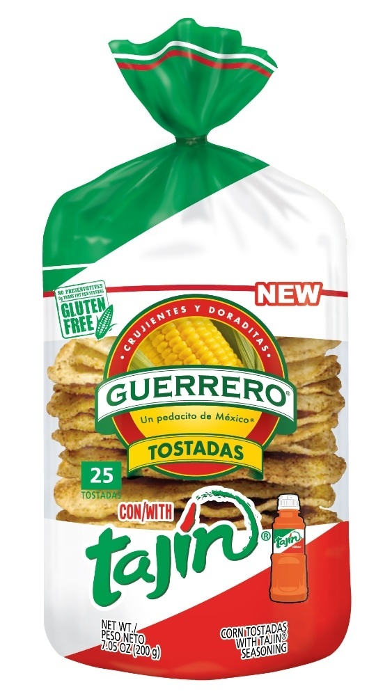 slide 1 of 1, Guerrero Tostadas with Tajin Seasoning 25 ea, 25 ct