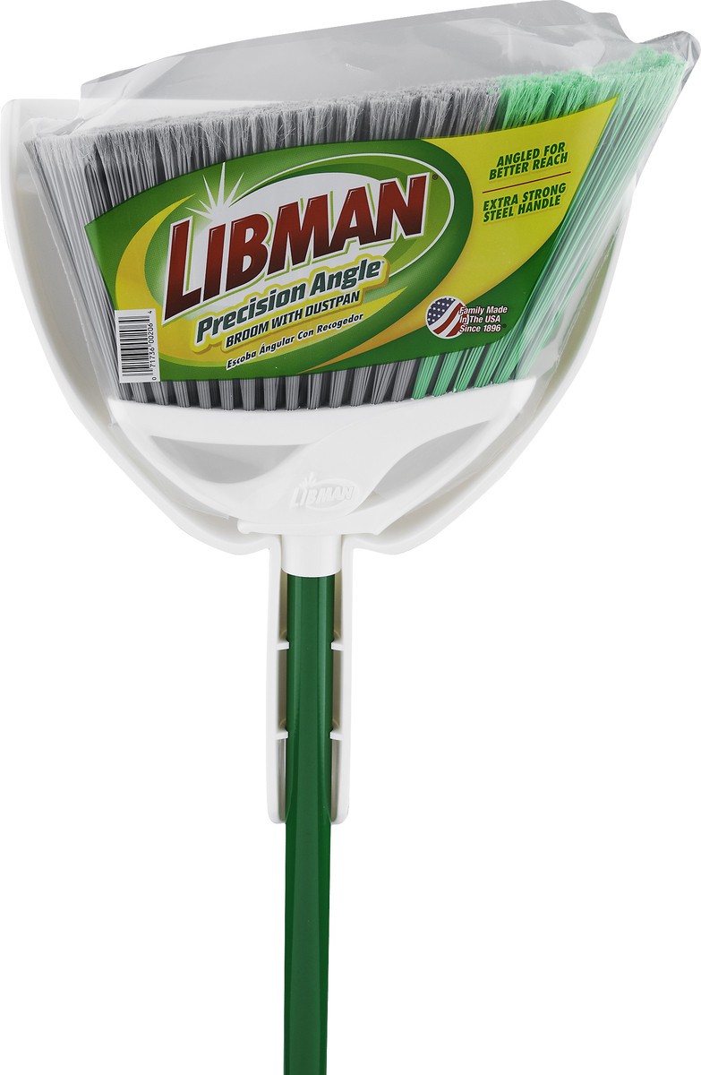 slide 1 of 5, Libman Precision Angle Broom With Dustpan, 1 ct