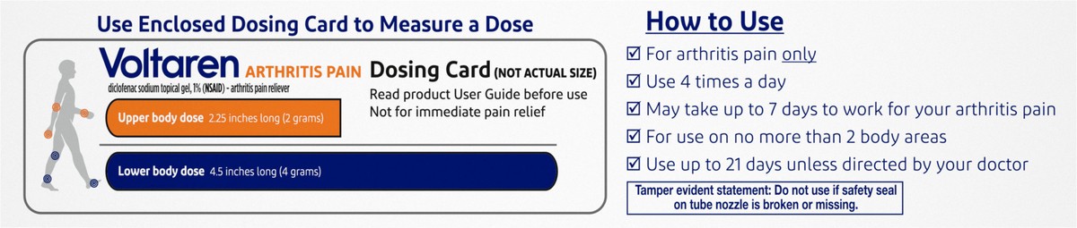 slide 3 of 9, Voltaren Topical Arthritis Pain Relief Gel Tube, 1.7 oz