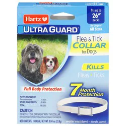 Hartz Ultra Guard White Flea & Tick Collar for Dogs 1 Each