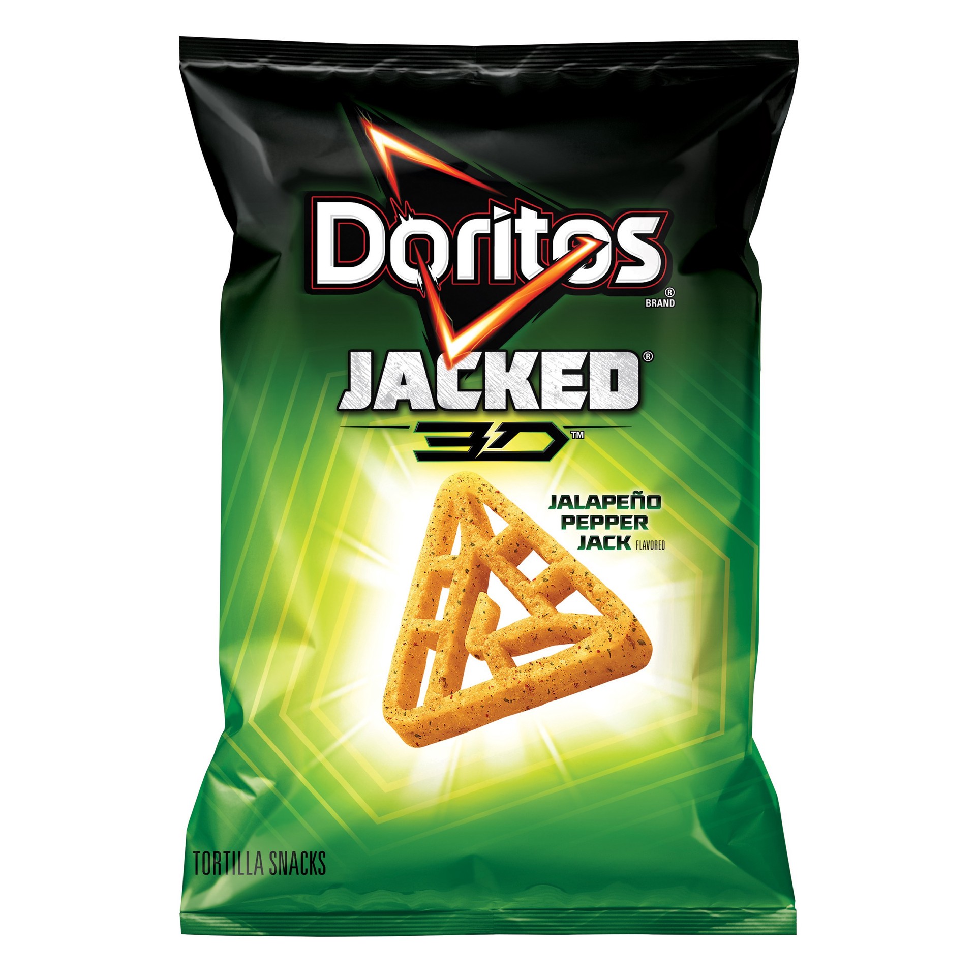 slide 1 of 5, Doritos Jacked Tortilla Chips 3D Jalapeno PepperJack Flavored 3 - 1/8 Oz, 3.12 oz