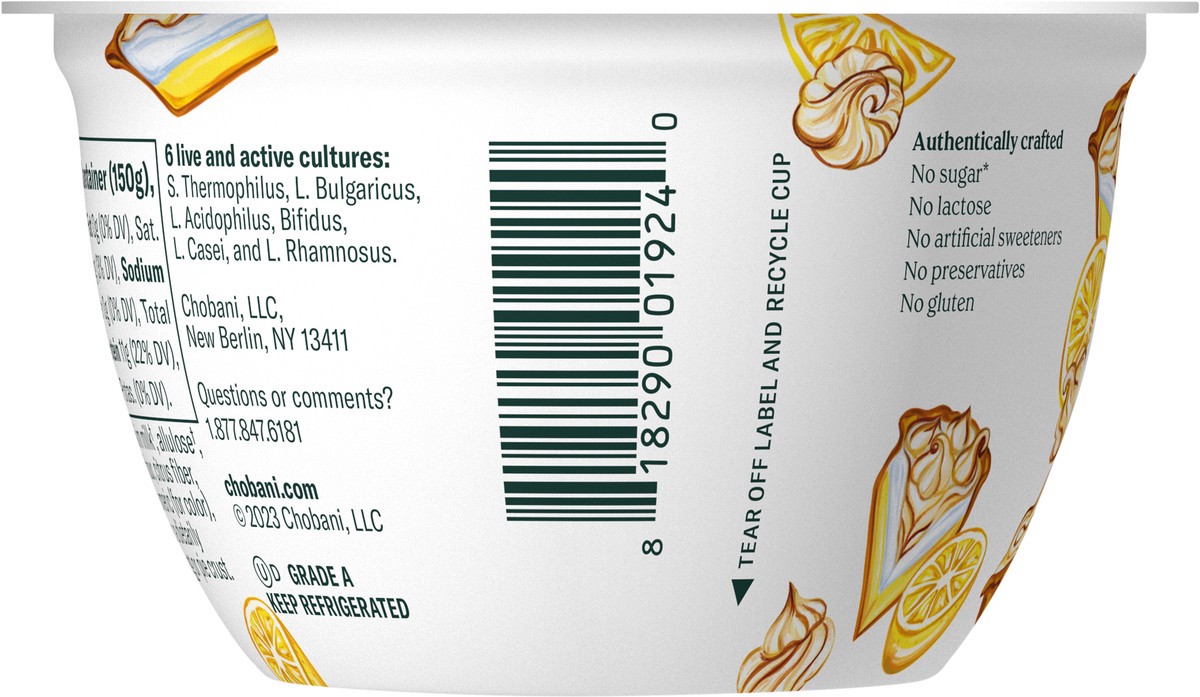 slide 3 of 9, Chobani Yogurt, Lemon Meringue Pie, 5.3 oz