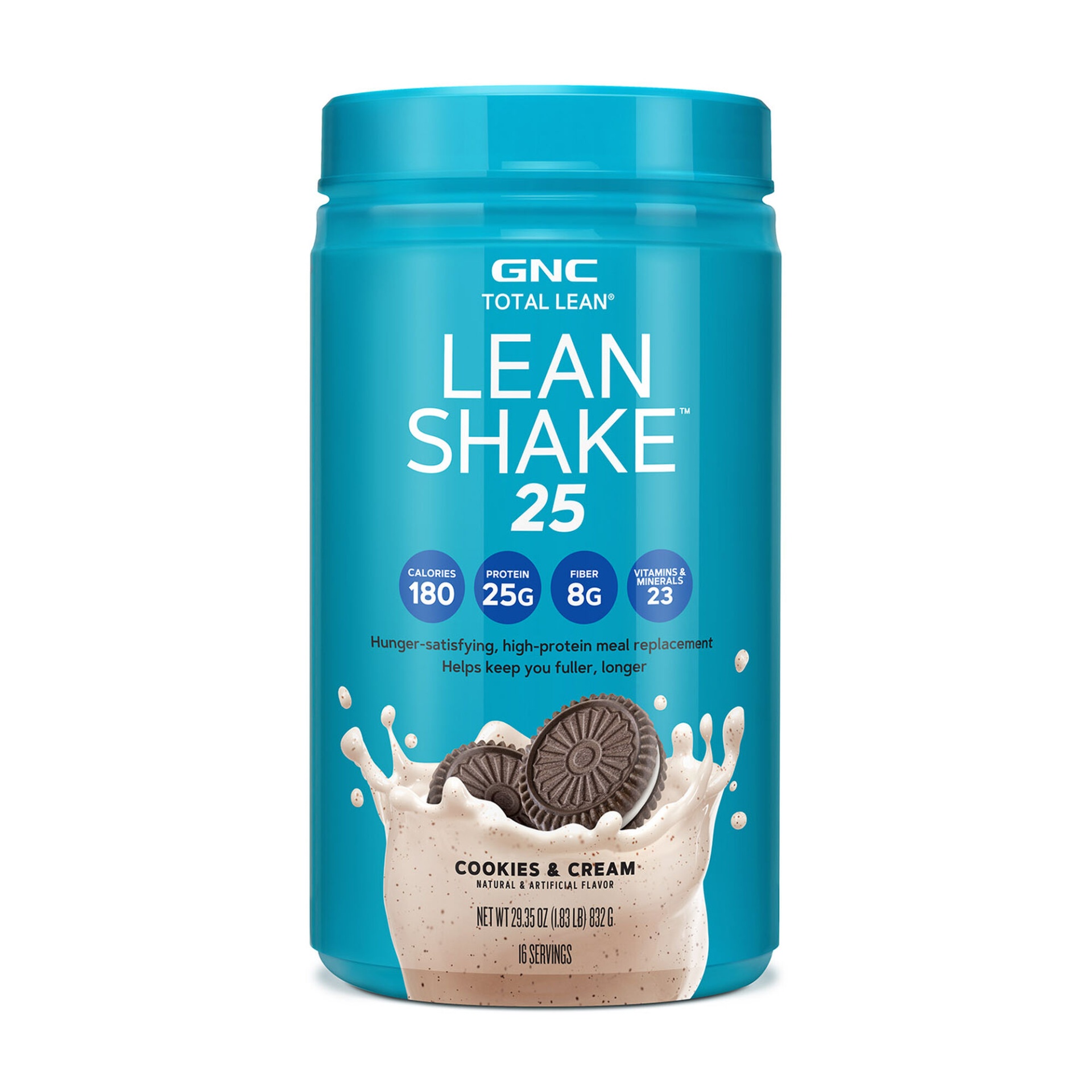 slide 1 of 1, GNC Total Lean Lean Shake 25 - Cookies and Cream, 1 ct