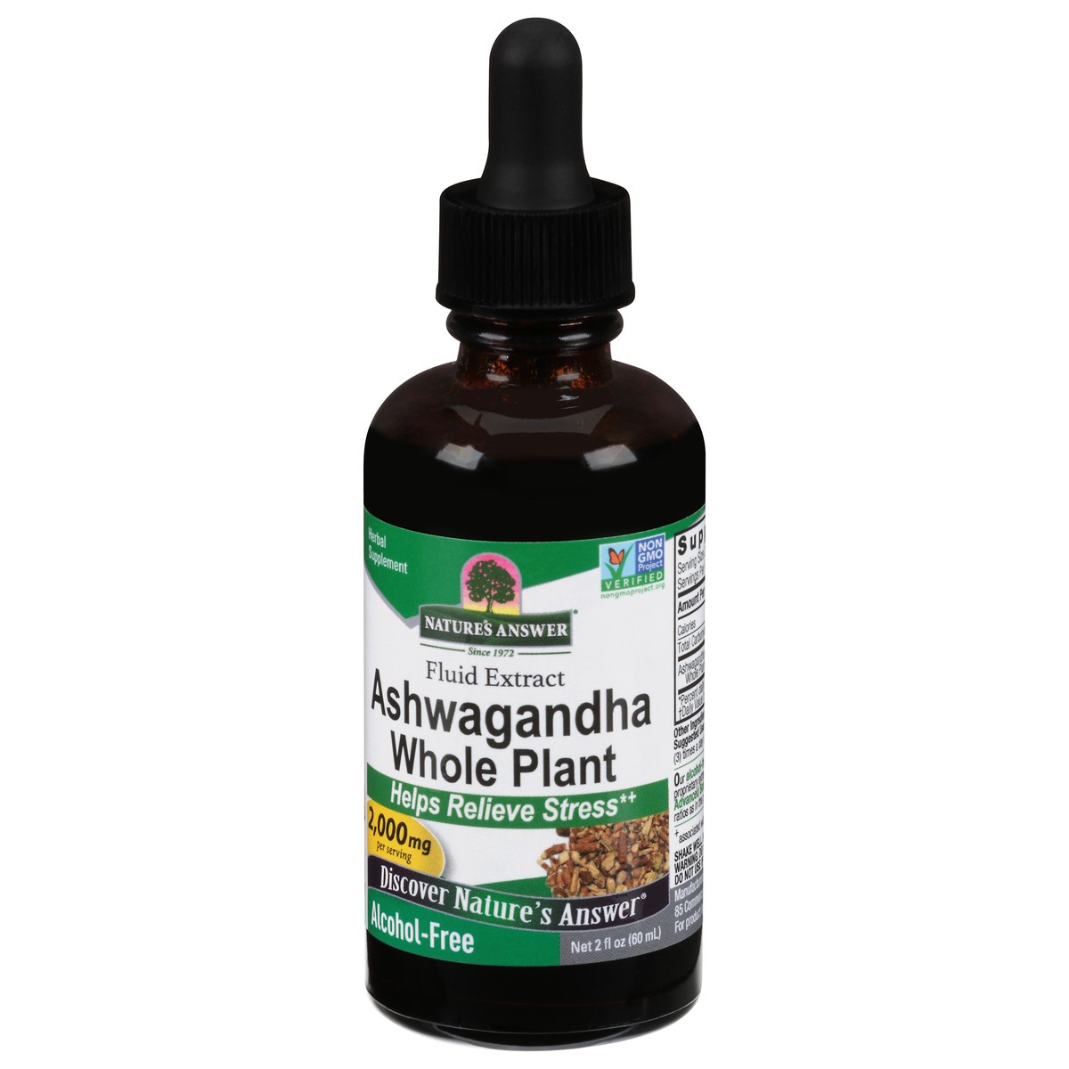 slide 8 of 9, Nature's Answer 2000 mg Fluid Extract Ashwagandha Whole Plant 2 fl oz, 2 fl oz