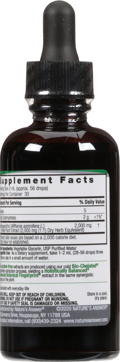 slide 7 of 9, Nature's Answer 2000 mg Fluid Extract Ashwagandha Whole Plant 2 fl oz, 2 fl oz