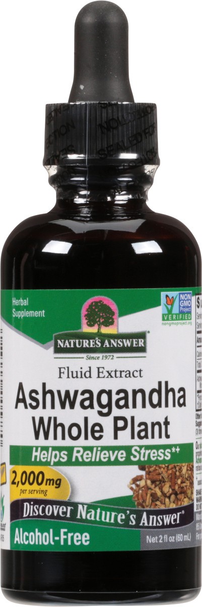 slide 9 of 9, Nature's Answer 2000 mg Fluid Extract Ashwagandha Whole Plant 2 fl oz, 2 fl oz