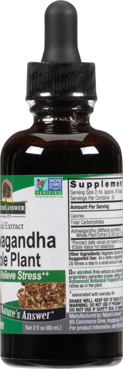 slide 5 of 9, Nature's Answer 2000 mg Fluid Extract Ashwagandha Whole Plant 2 fl oz, 2 fl oz
