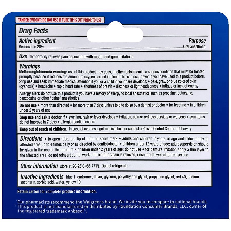 slide 3 of 5, Walgreens Oral Analgesic Gel, 0.33 oz
