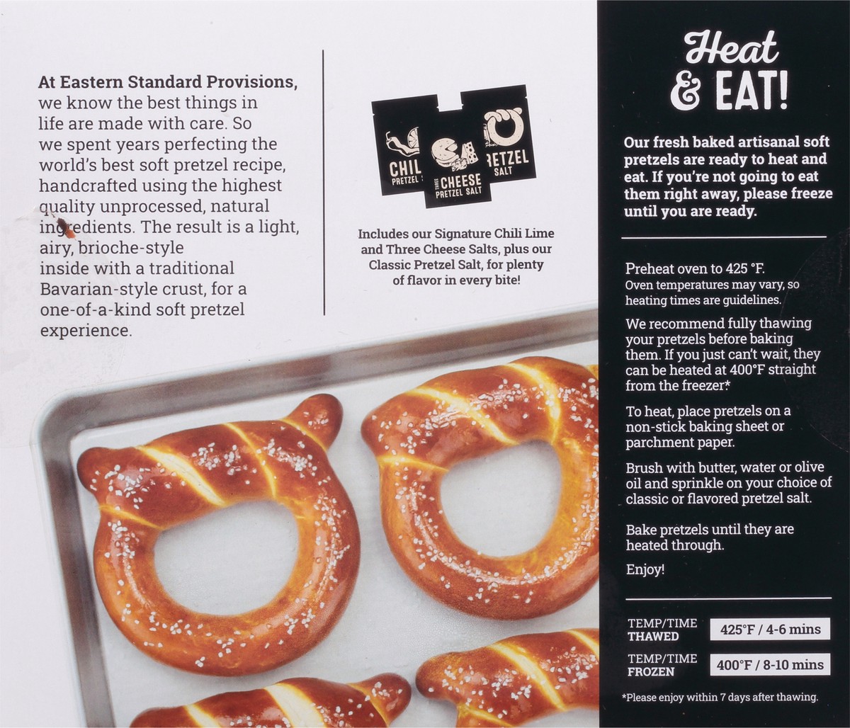 slide 6 of 9, Eastern Standard Provisions Soft Artisanal Three Cheese Classic Pretzels 2 ea, 1 ct
