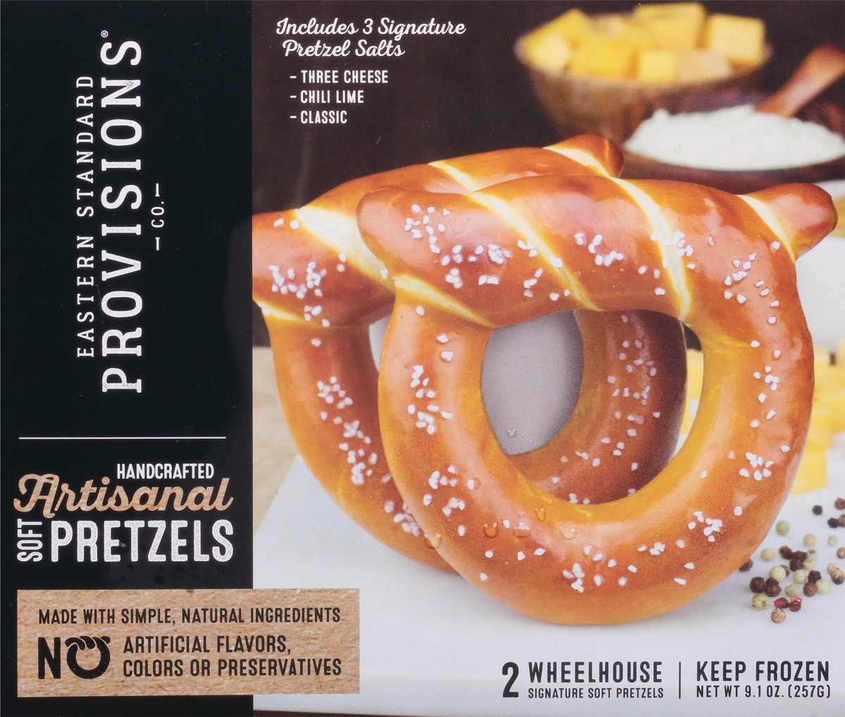 slide 9 of 9, Eastern Standard Provisions Soft Artisanal Three Cheese Classic Pretzels 2 ea, 1 ct