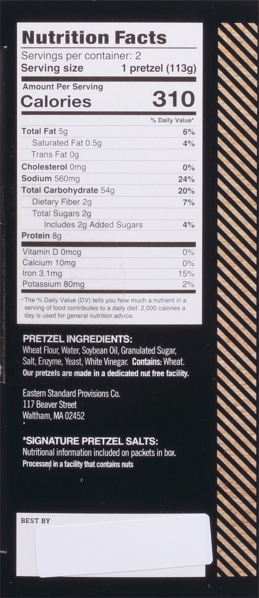 slide 3 of 9, Eastern Standard Provisions Soft Artisanal Three Cheese Classic Pretzels 2 ea, 1 ct