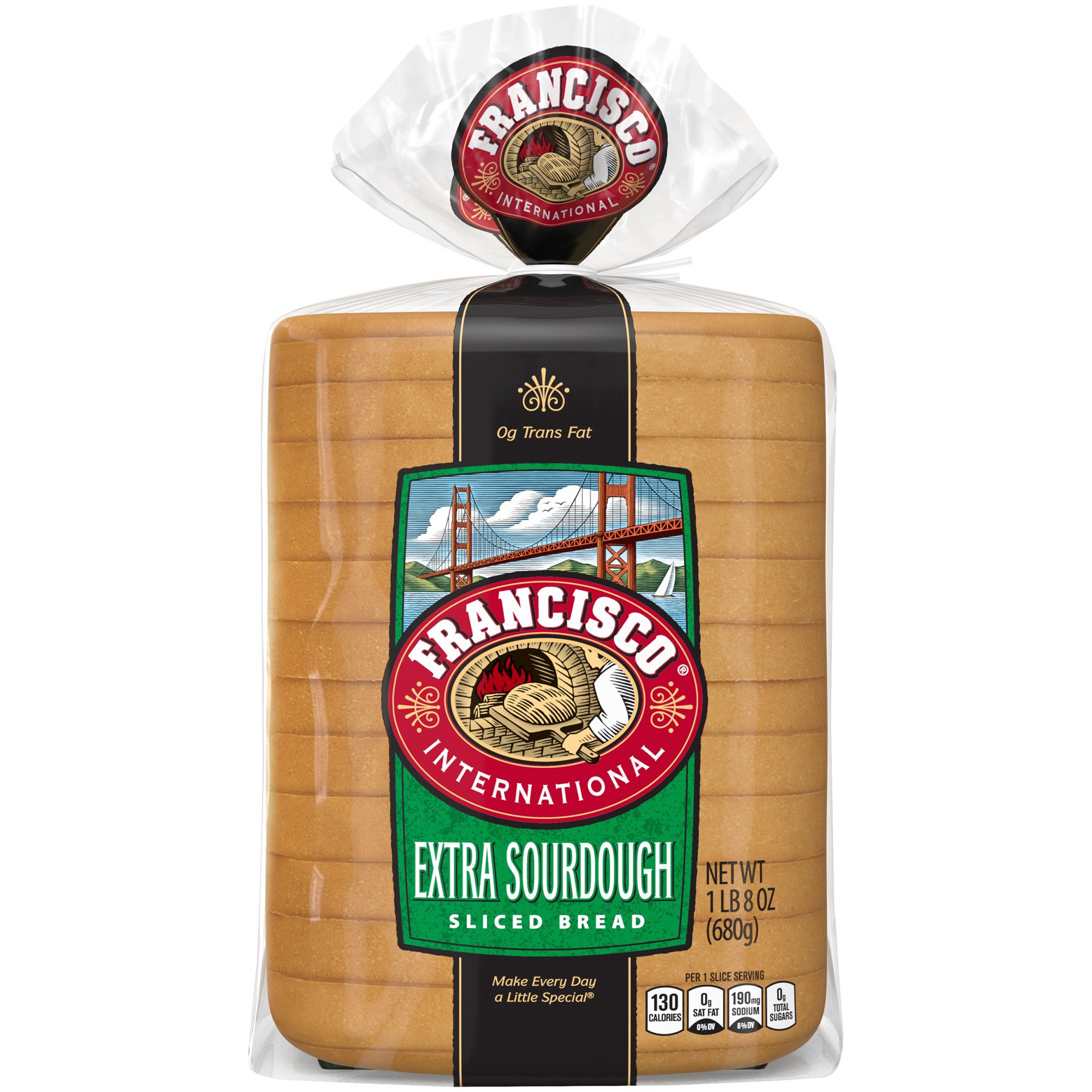 slide 1 of 5, Francisco International Extra Sourdough Sliced Bread, 24 oz, 