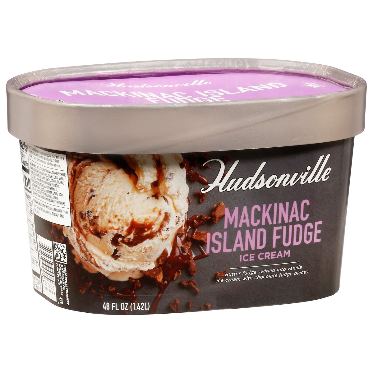 slide 8 of 9, Hudsonville Mackinac Island Fudge Ice Cream 48 fl oz, 48 fl oz