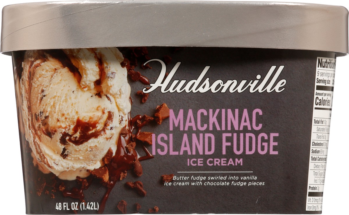 slide 4 of 9, Hudsonville Mackinac Island Fudge Ice Cream 48 fl oz, 48 fl oz