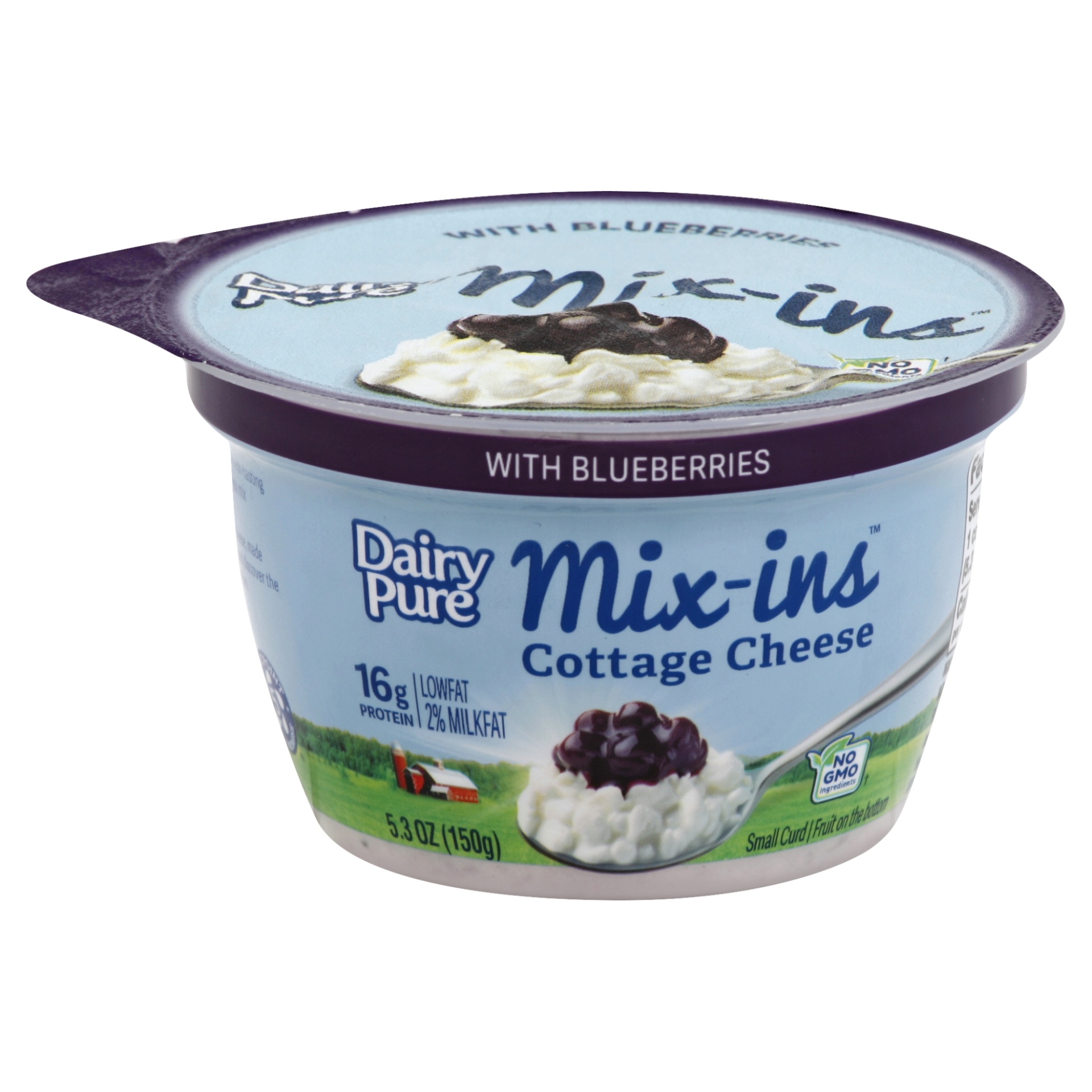 slide 1 of 1, Dean's Cottage Cheese Mixins Blueberries, 5.3 oz