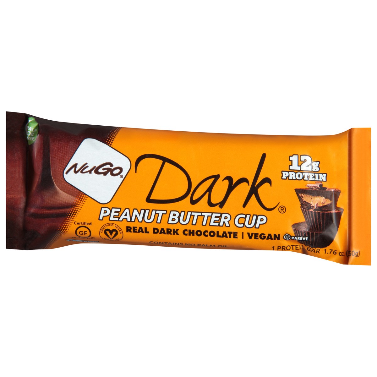 slide 9 of 9, NuGo Dark Chocolate Peanut Butter Cup Protein Bar, 1.76 oz