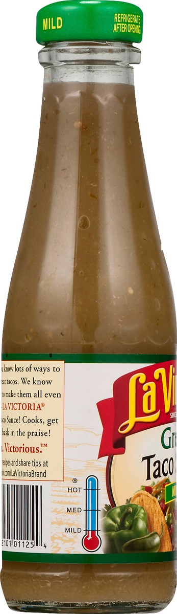 slide 7 of 10, La Victoria Mild Green Taco Sauce 8 oz. Glass Bottle, 8 oz