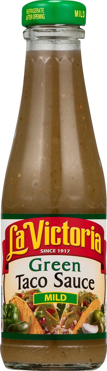 slide 9 of 10, La Victoria Mild Green Taco Sauce 8 oz. Glass Bottle, 8 oz