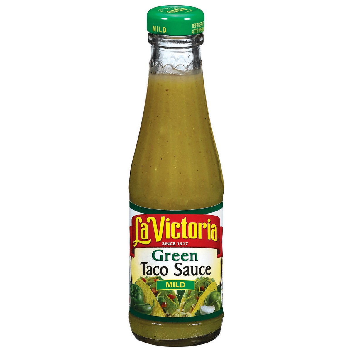 slide 1 of 10, La Victoria Mild Green Taco Sauce 8 oz. Glass Bottle, 8 oz