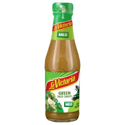 La Victoria Mild Green Taco Sauce 8 oz. Glass Bottle
