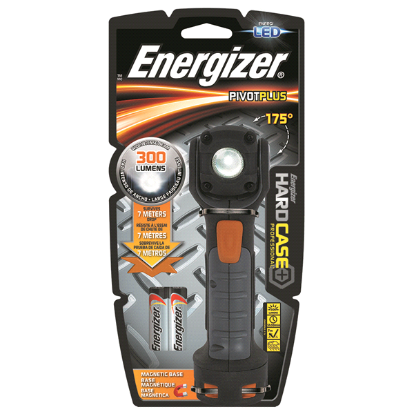 slide 1 of 1, Energizer LED Hardcase PivotPlus Light, 3 ct