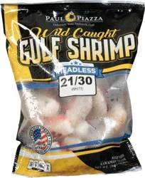 Paul Piazza Wild Caught Headless White Gulf Shrimp 16 oz