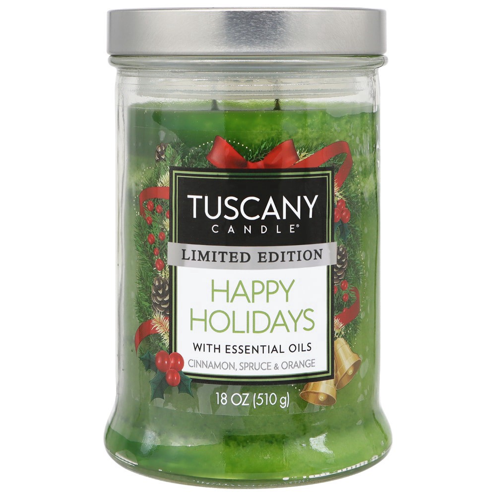 slide 2 of 2, Tuscany® Limited Edition Happy Holidays Scented Jar Candle, 1 ct