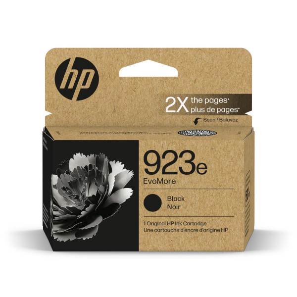 slide 1 of 10, Hp 923E Evomore High-Yield Black Original Ink Cartridge, 4K0T7Ln, 1 ct