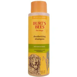 Burt's Bees for Pets Deodorizing Shampoo for Dogs with Witch Hazel - Lemongrass & Sage Scented 16oz