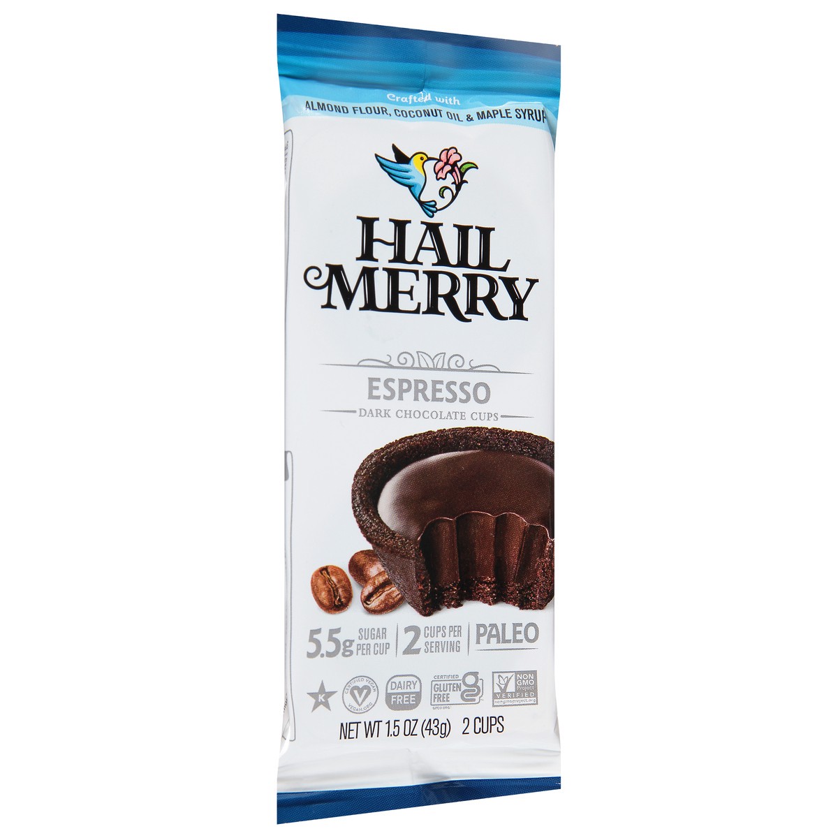 slide 4 of 13, Hail Merry Snacks Dark Chocolate Espresso Cups, 2 ct