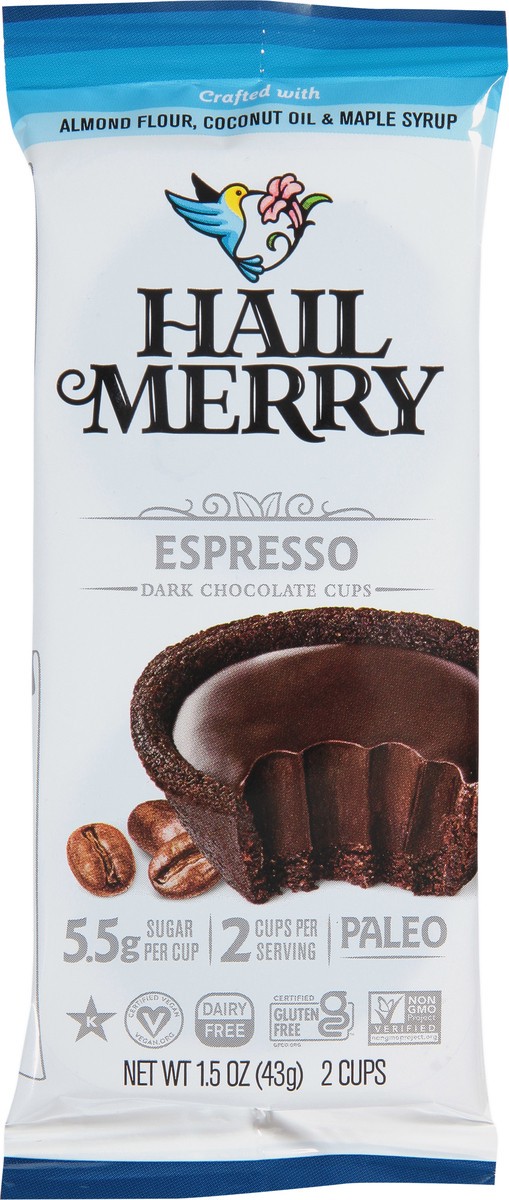 slide 10 of 13, Hail Merry Snacks Dark Chocolate Espresso Cups, 2 ct