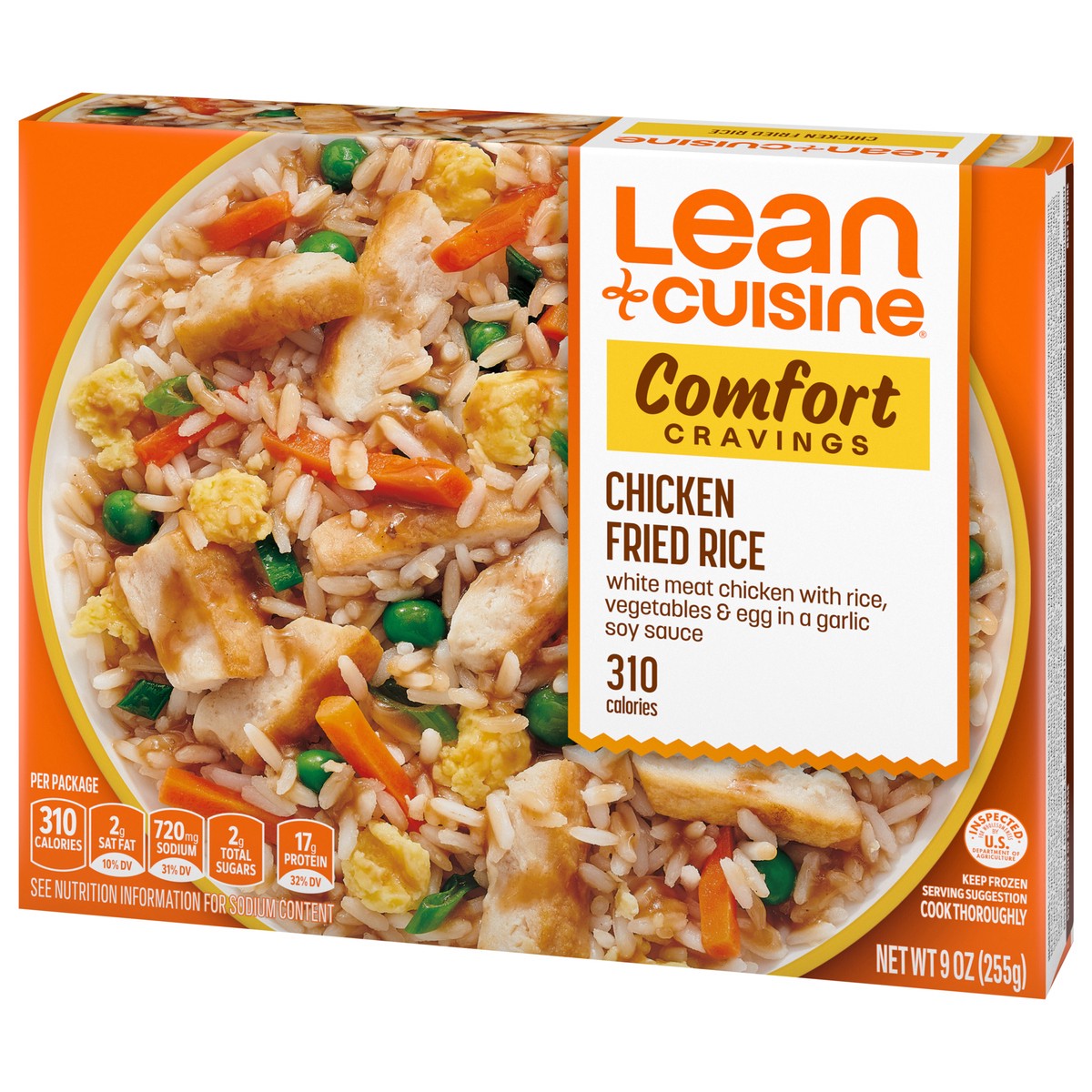 slide 9 of 9, Lean Cuisine Frozen Meal Chicken Fried Rice, Comfort Cravings Microwave Meal, Frozen Chicken Dinner with Rice, Frozen Dinner for One, 9 oz