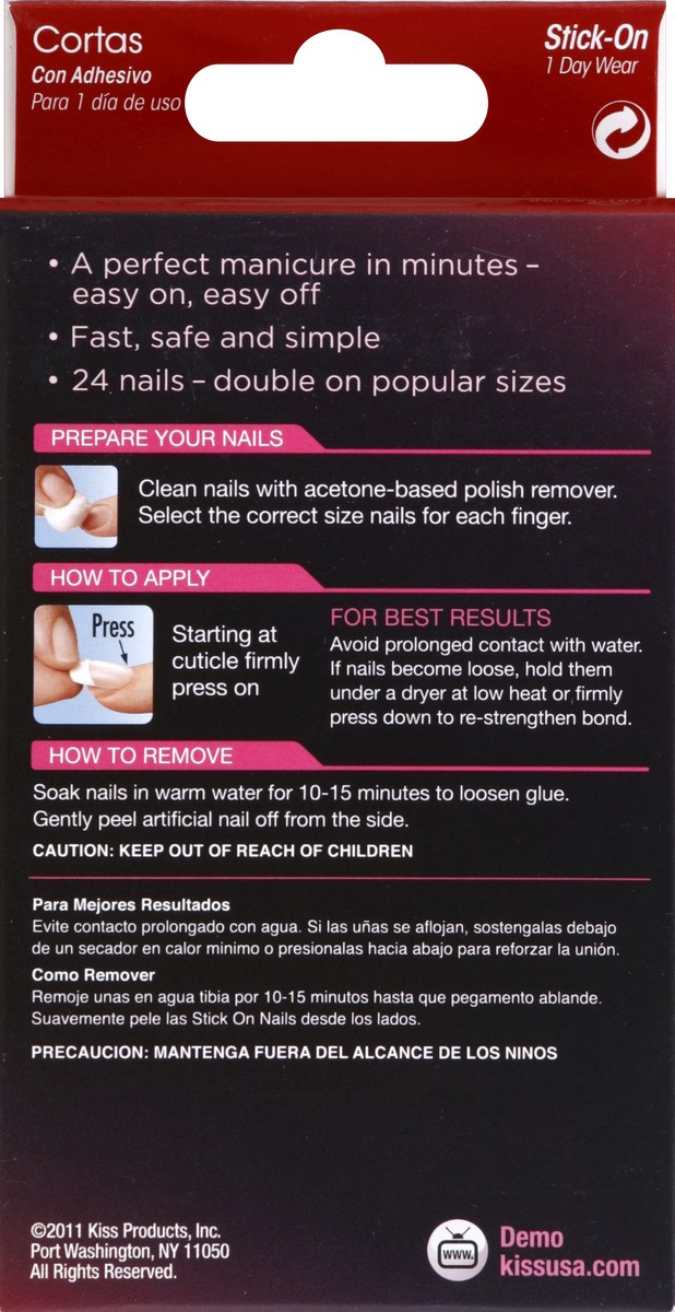 slide 2 of 5, Kiss One Minute Manicure 24 ea, 24 ct