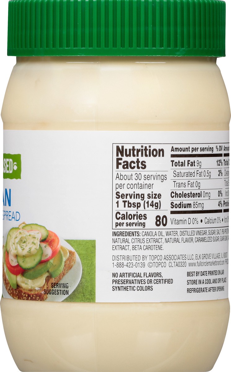 slide 4 of 14, Full Circle Market Plant-Based Vegan Dressing & Spread 15 oz, 15 oz