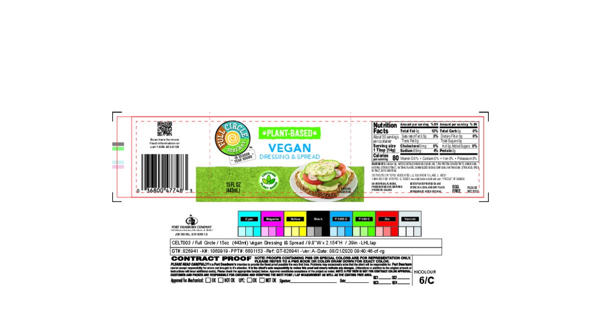slide 6 of 14, Full Circle Market Plant-Based Vegan Dressing & Spread 15 oz, 15 oz