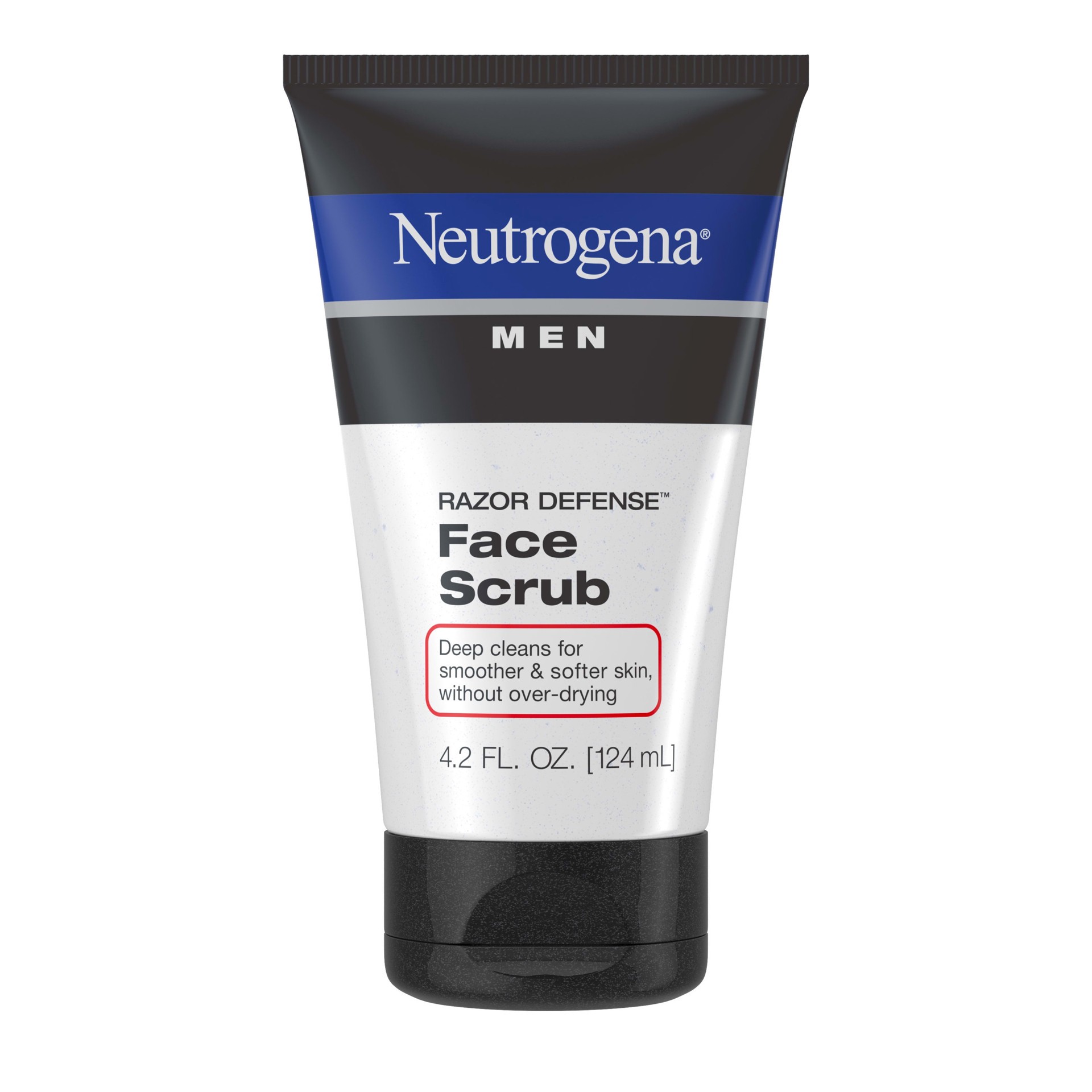 slide 1 of 7, Neutrogena Men Exfoliating Razor Defense Gentle Refreshing Daily Shave Face Scrub, Conditioning Facial Cleanser for Smoother Skin & Less Razor Irritation, Oil- & Dye-Free, 4.2 fl. oz, 4.20 fl oz