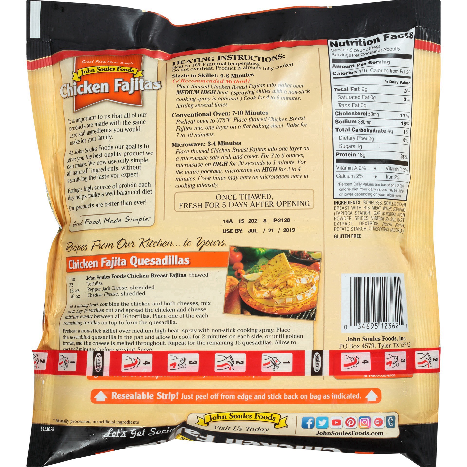 slide 22 of 27, John Soules Foods Chicken Fajitas, 16 oz, Frozen, 16 oz