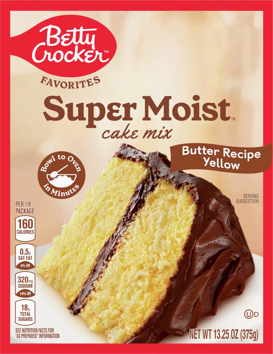 slide 8 of 9, Betty Crocker Favorites Super Moist Butter Recipe Yellow Cake Mix, 13.25 oz, 13.25 oz