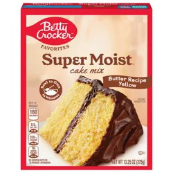 Betty Crocker Favorites Super Moist Butter Recipe Yellow Cake Mix, Holiday Baking, 13.25 oz