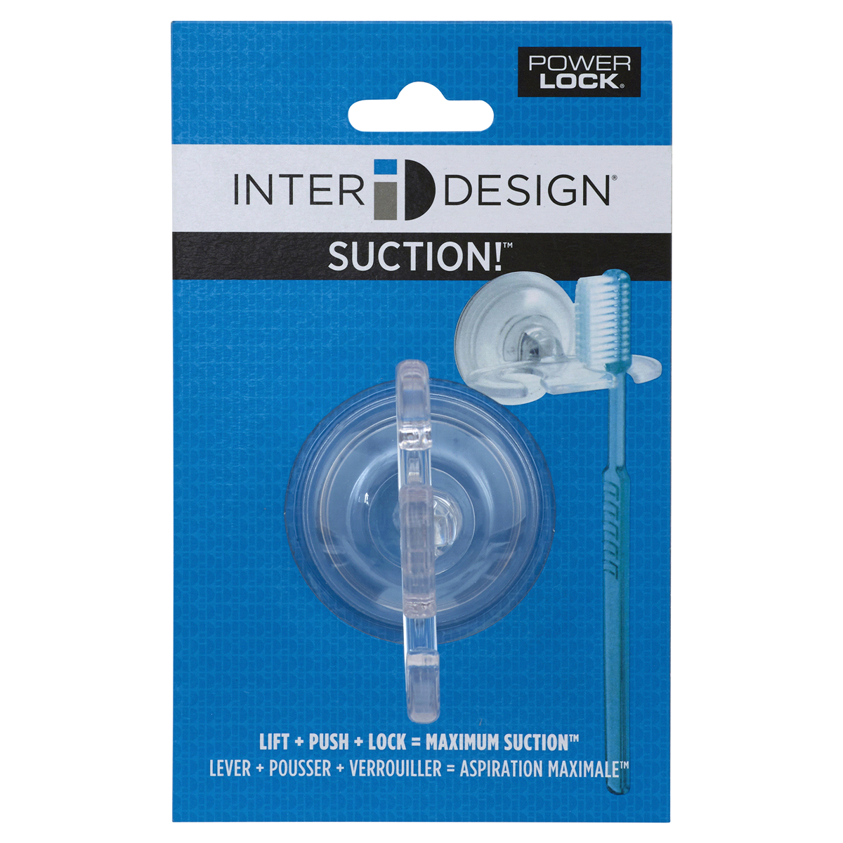 slide 1 of 9, InterDesign Power Lock Suction Toothbrush Holder, Clear, 1 ct