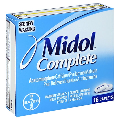 slide 1 of 1, Midol Caps Menstrual Maximum Strength, 16 ct