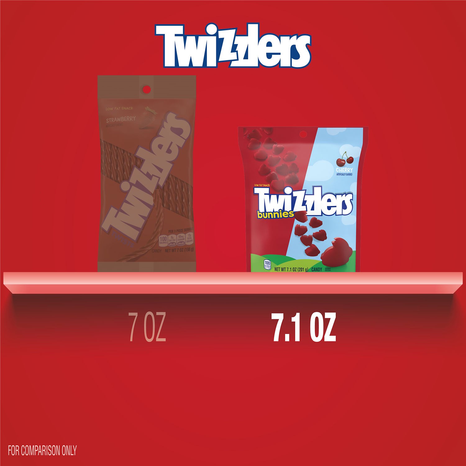 slide 7 of 8, Twizzlers Cherry Flavored Bunnies, Easter Candy Bag, 7.1 oz, 7.1 oz