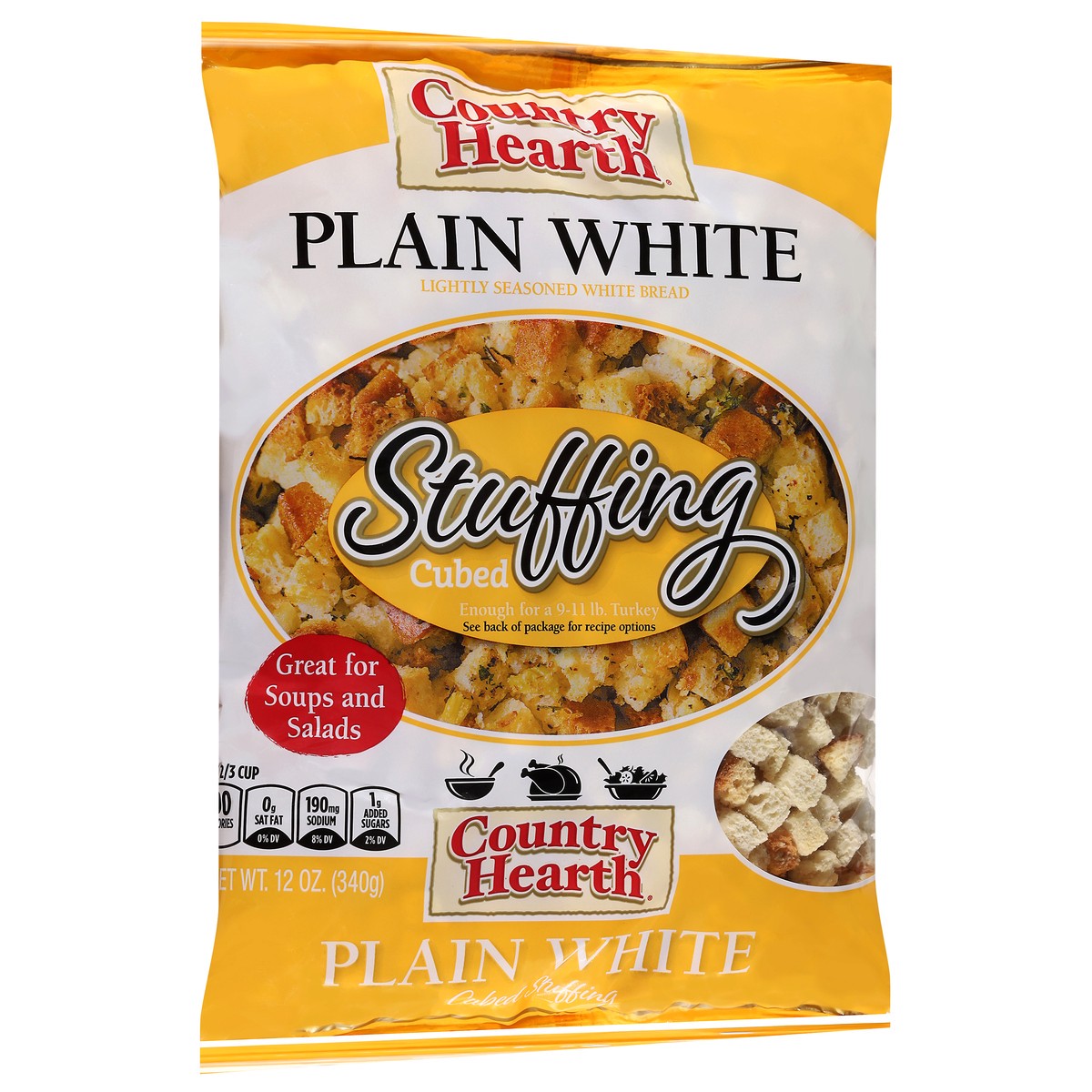 slide 5 of 13, Country Hearth Cubed Plain White Stuffing 12 oz, 12 oz