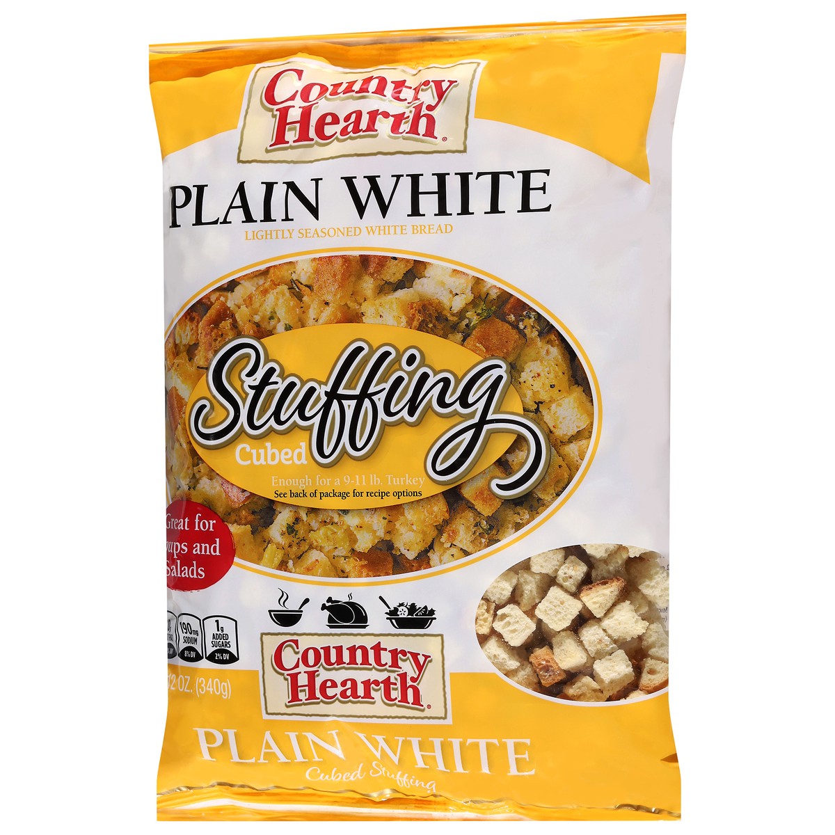 slide 4 of 13, Country Hearth Cubed Plain White Stuffing 12 oz, 12 oz