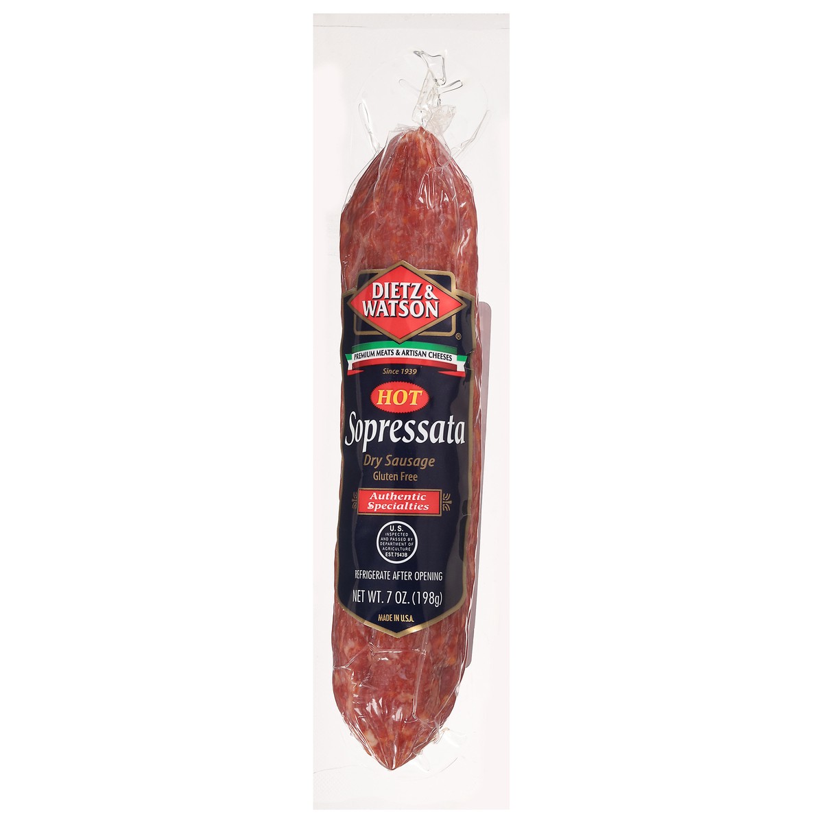 slide 10 of 13, Dietz & Watson Hot Dry Sausage Sopressata 7 oz, 7 oz