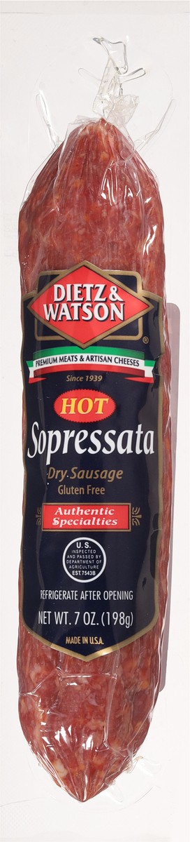 slide 2 of 13, Dietz & Watson Hot Dry Sausage Sopressata 7 oz, 7 oz