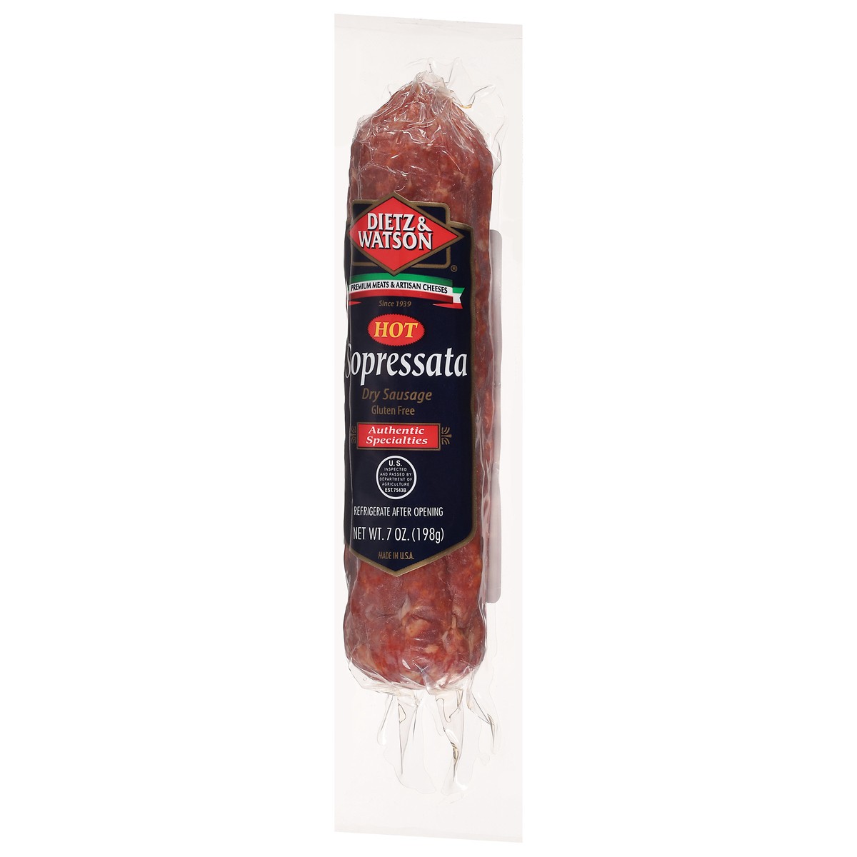 slide 7 of 13, Dietz & Watson Hot Dry Sausage Sopressata 7 oz, 7 oz