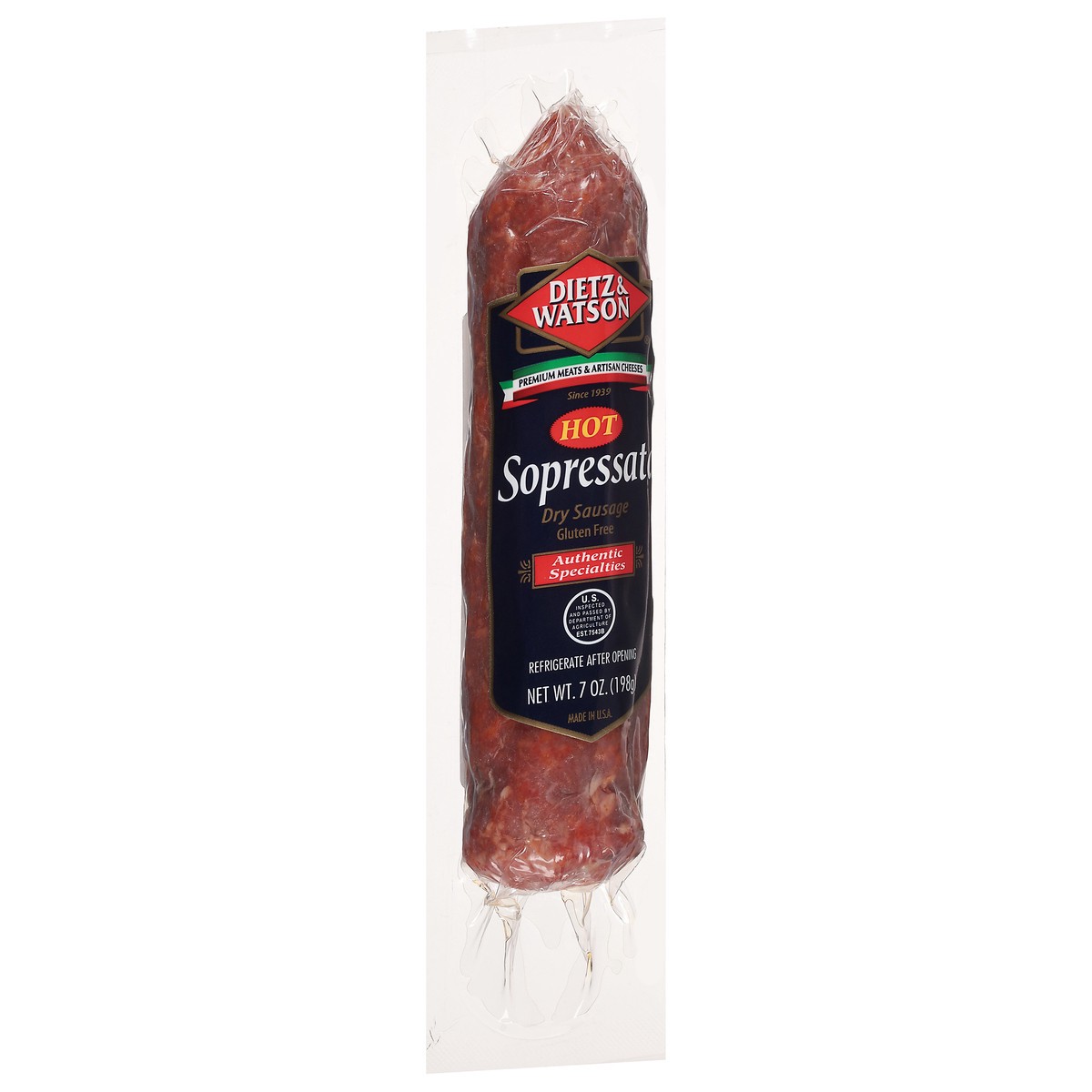 slide 8 of 13, Dietz & Watson Hot Dry Sausage Sopressata 7 oz, 7 oz